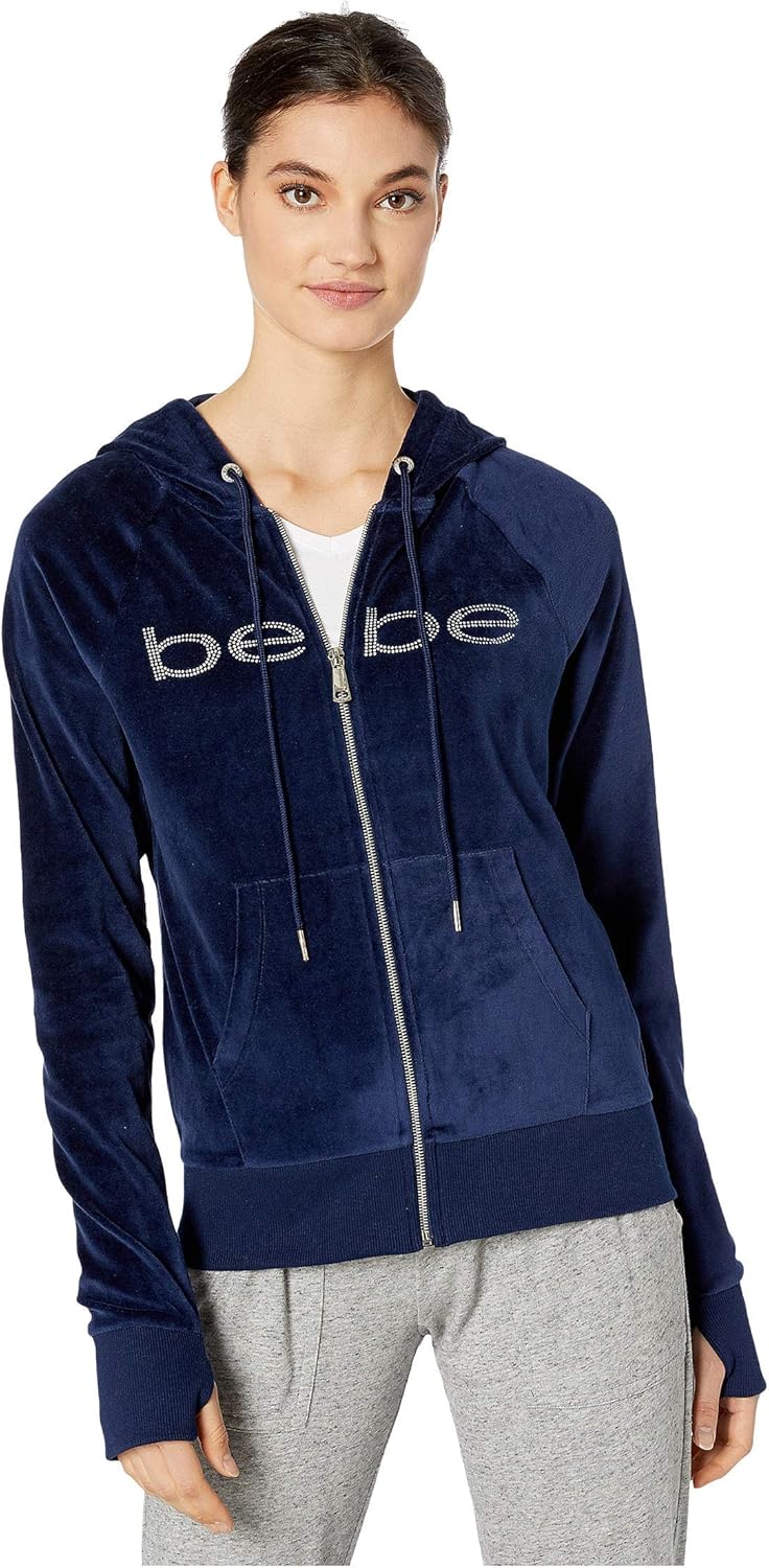 Buy Bebe Sport Velour Zip Hoodie With Microstone Online In Mozambique B07y68d564